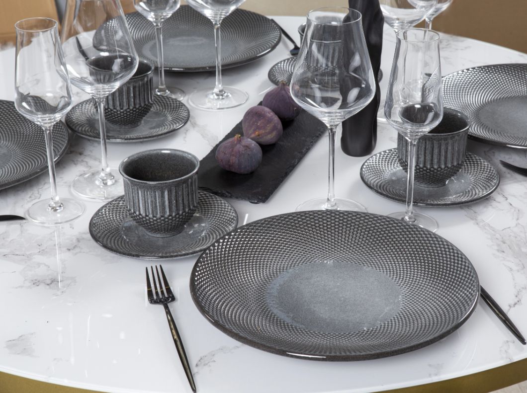 Тарелка Panio антрацит 4